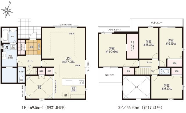 三鷹市牟礼5丁目 井の頭線 三鷹台駅 新築戸建の間取り