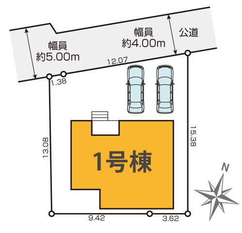 三鷹市牟礼5丁目 井の頭線 三鷹台駅 新築戸建の区画図