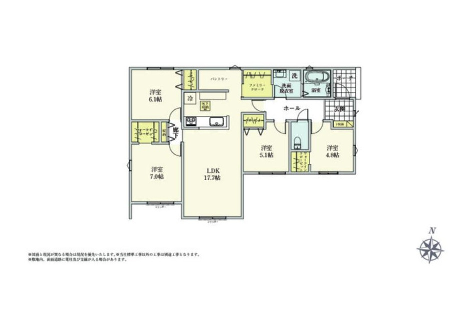 牛久市田宮町2期　新築戸建の間取り