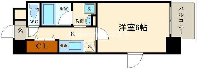 アレックス北堀江の間取り