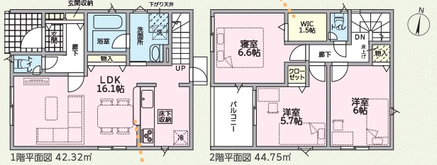 阪南市自然田　第6期　新築一戸建ての間取り|2号地