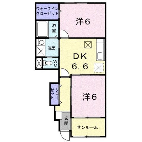 グランデュール　Ｂの間取り
