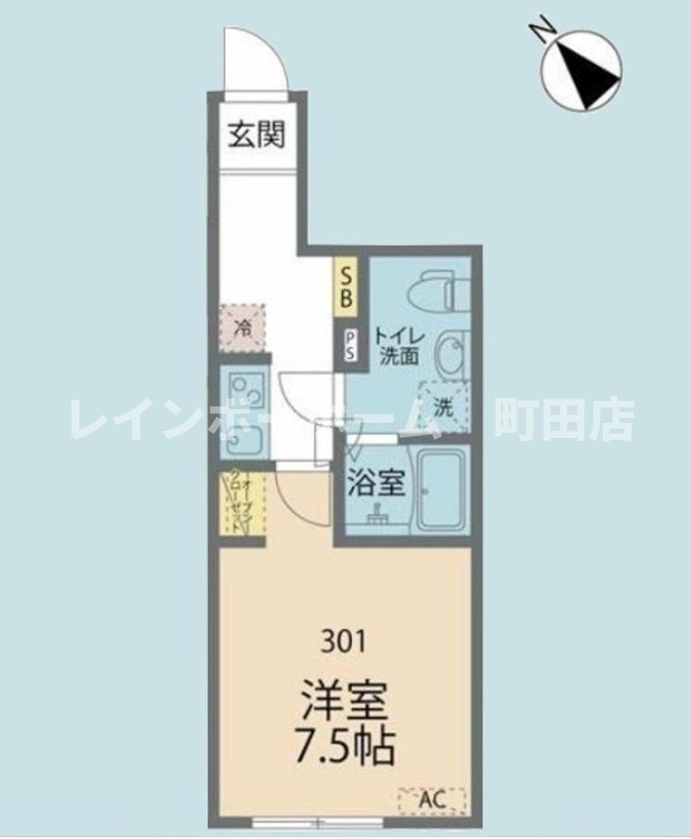 カインドネス小田急相模原南※初期費用分割あと払いサービス利用可能物件の間取り