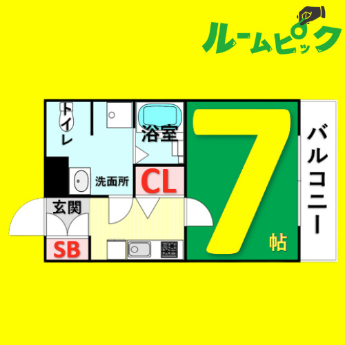 CREA児玉　名古屋市賃貸　仲介手数料無料の間取り