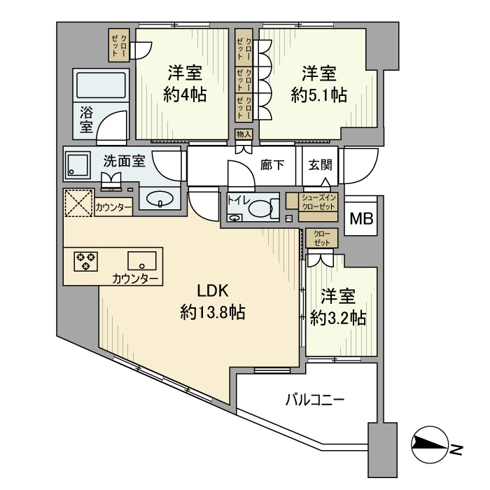 ＧＲＥＥＮ　ＰＡＲＫ　文京西片の間取り