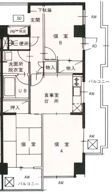 シャンブールの間取り