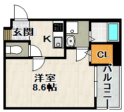 コティ宝塚の間取り