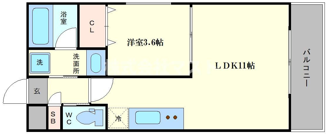 フレンシアノイエ難波南（旧グランシス難波南）の間取り