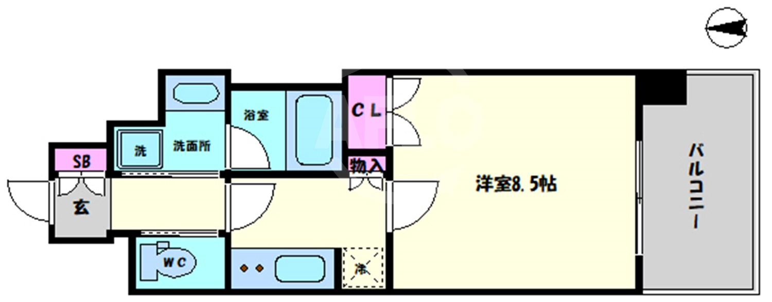 リーガル靭本町の間取り|リーガル靱本町　間取り