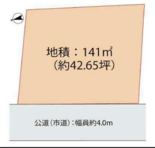 坂戸市赤尾　売地の区画図