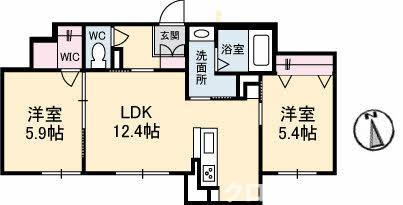グリーングラスⅢの間取り