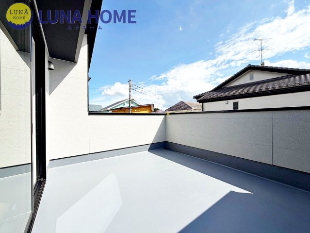 つくば市高見原9期　新築戸建　1号棟のバルコニー