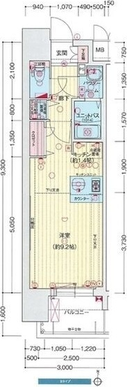 プレサンス久屋大通セントラルパークの間取り