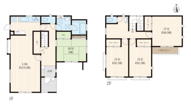 【間取り】 | 守谷市薬師台2丁目　中古戸建 | 一つ一つのお部屋にゆとりがある4LDK♪
収納量が多く、2階のホール部分は物置場所やワークスペースにも使えます(^^)/