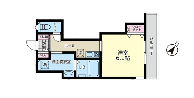 【間取り】 | サンス戸塚 | １Ｋの間取り！