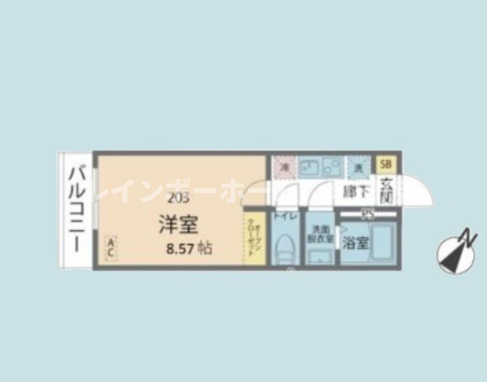 カインドネス小田急相模原2※初期費用分割あと払いサービス利用可能物件の間取り