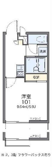 【間取り】 | レオパレス時田　楓館