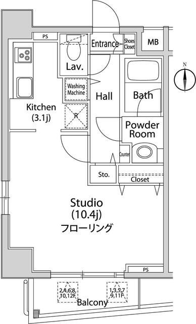 グレイスコート西麻布Ⅰの間取り