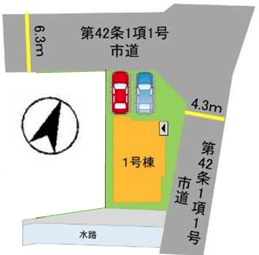 早良区有田6丁目1期　1号棟の区画図