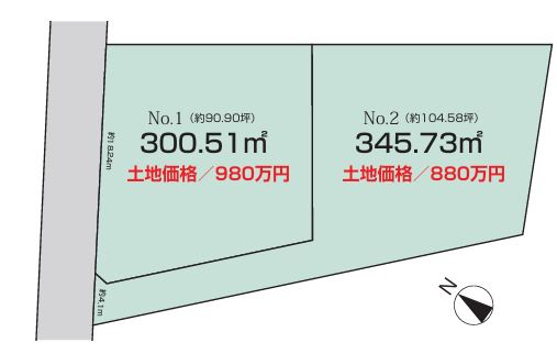【土地】川越市小堤売地 NO.1の土地図|都市計画法第34条12号の土地です