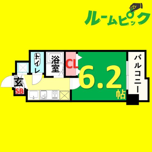 プレサンス名古屋城前ラバンカ　名古屋市賃貸　仲介手数料無料の間取り