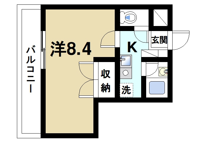 ＣＯＭＯ　ＨＯＵＳＥの間取り|単身様におススメのゆったりとした間取り。