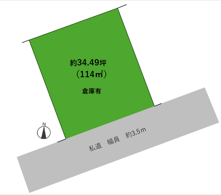 入間市中神売地の土地図