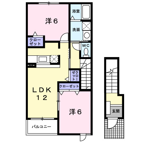【間取り】 | フォルシュＭ　Ｂ棟