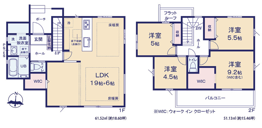 福岡市南区老司7期　1号棟の間取り
