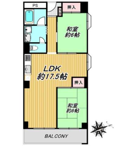香枦園スカイハイツの間取り|家族と過ごす時間を大切にしたい方にぴったりの明るくゆとりある住空間です。東側の窓からの日差しがリビングの隅々までしっかりと届きます！