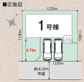 取手市新取手1丁目02期　新築戸建の区画図|敷地広々、地盤調査済みで安心。駐車や生活動線も快適です。
