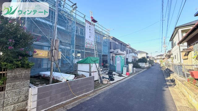 取手市新取手1丁目02期　新築戸建の前面道路含む現地写真|建築の進捗に応じて見学も可能です。現地で暮らしのイメージを膨らませてください。
