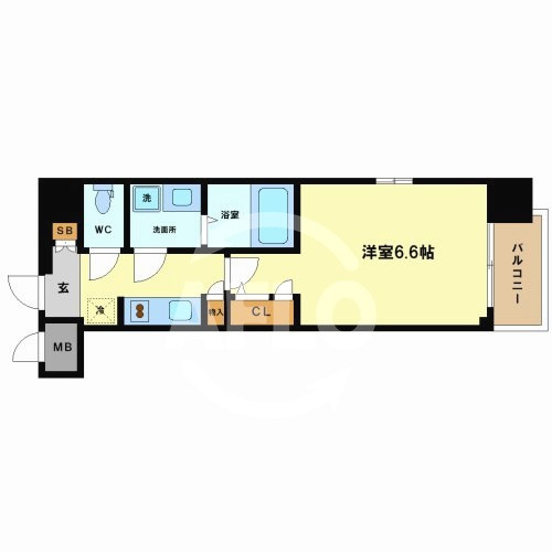 レジュールアッシュ心斎橋VITAの間取り|レジュールアッシュ心斎橋VITA　間取り