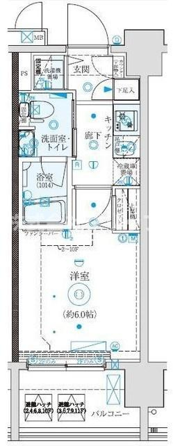 クレイシア横濱阪東橋の間取り
