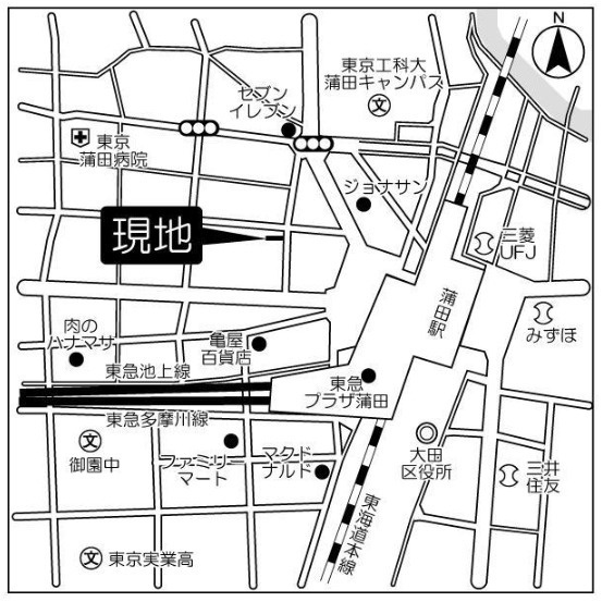 フェリーズ蒲田の地図