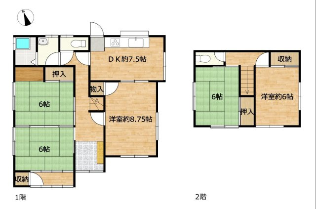 売中古戸建　富士市今泉の間取り