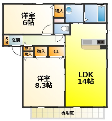 記念石台Aの間取り