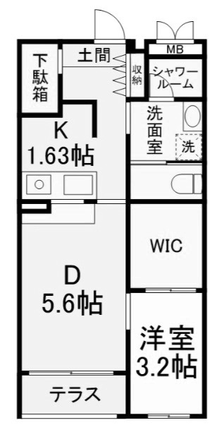 菊池郡大津町大字室の賃貸マンションの間取り