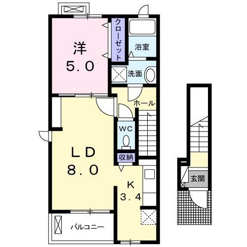 フォレスト　Ⅱの間取り
