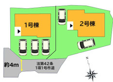 福岡市早良区内野3丁目1期　２号棟　の区画図