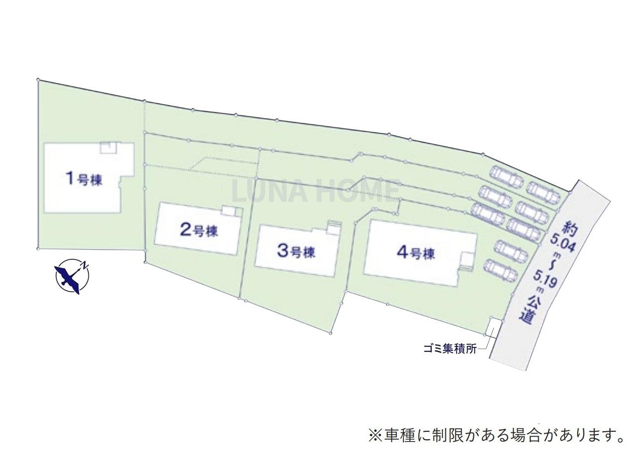 つくば市要4期　新築戸建　3号棟の区画図