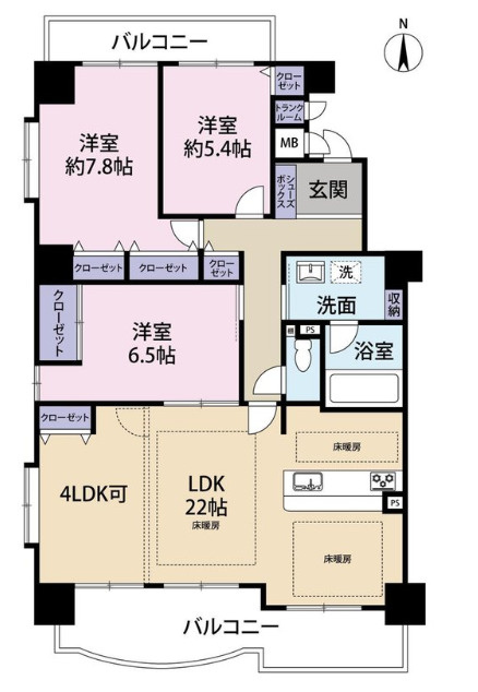 ロイヤル夙川の間取り