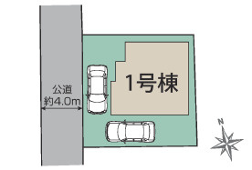 守谷市百合ケ丘3丁目　新築戸建の区画図|敷地116.24㎡の整形地。駐車も余裕があり、暮らしやすい住まいです。