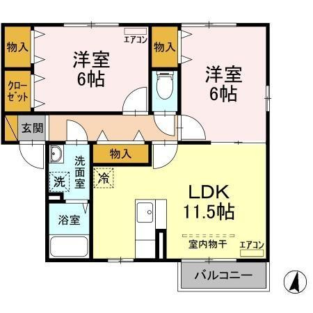 イースト・コート Bの区画図