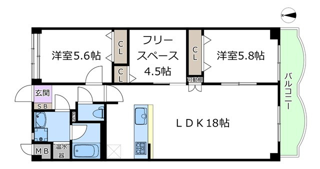 【間取り】 | 千里ロイヤルマンション | エイブルにて取扱い可能な住宅ローンは、全部で10種類以上！お客様にピッタリの住宅ローンを当社のFPよりご案内させて頂きます。住宅ローンのご相談だけでも、お気軽にご相談下さいませ。
