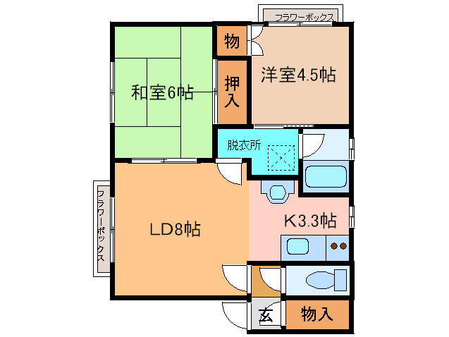 コーポまつながの間取り