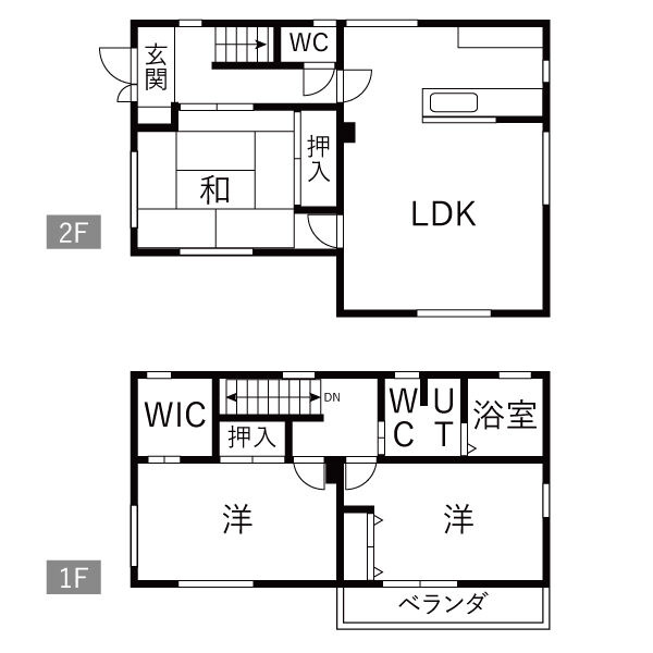常滑市小倉町5丁目戸建ての間取り