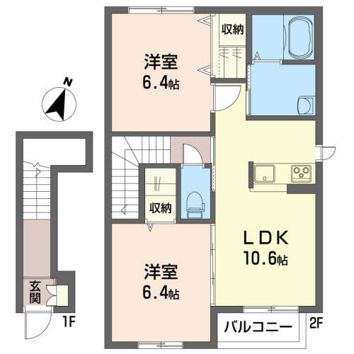 シャローム本町Aの間取り