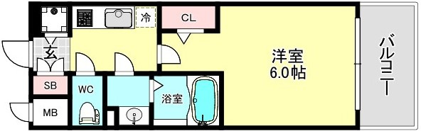 エスリードレジデンス大阪福島の間取り
