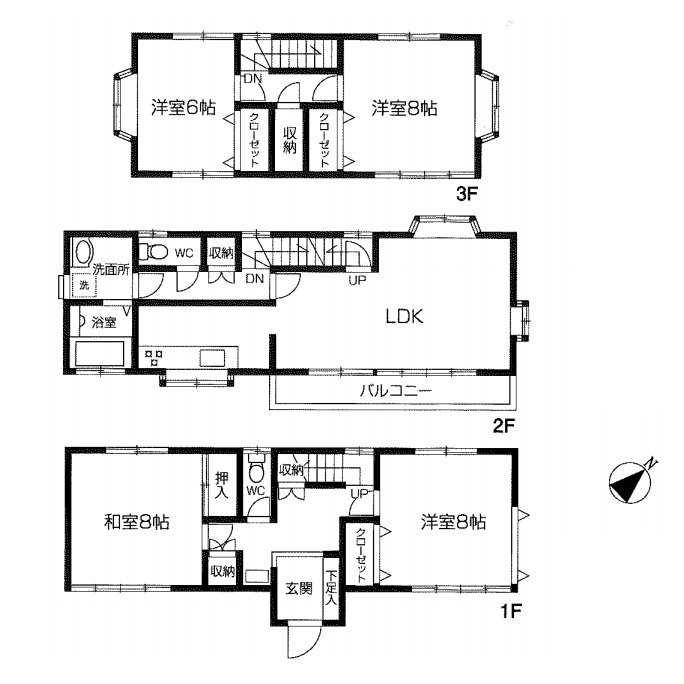 上尾市緑丘2丁目　中古戸建の間取り|上尾市緑丘2丁目　中古戸建・4LDK・土地面積106.47m2・建物面積120.62m2